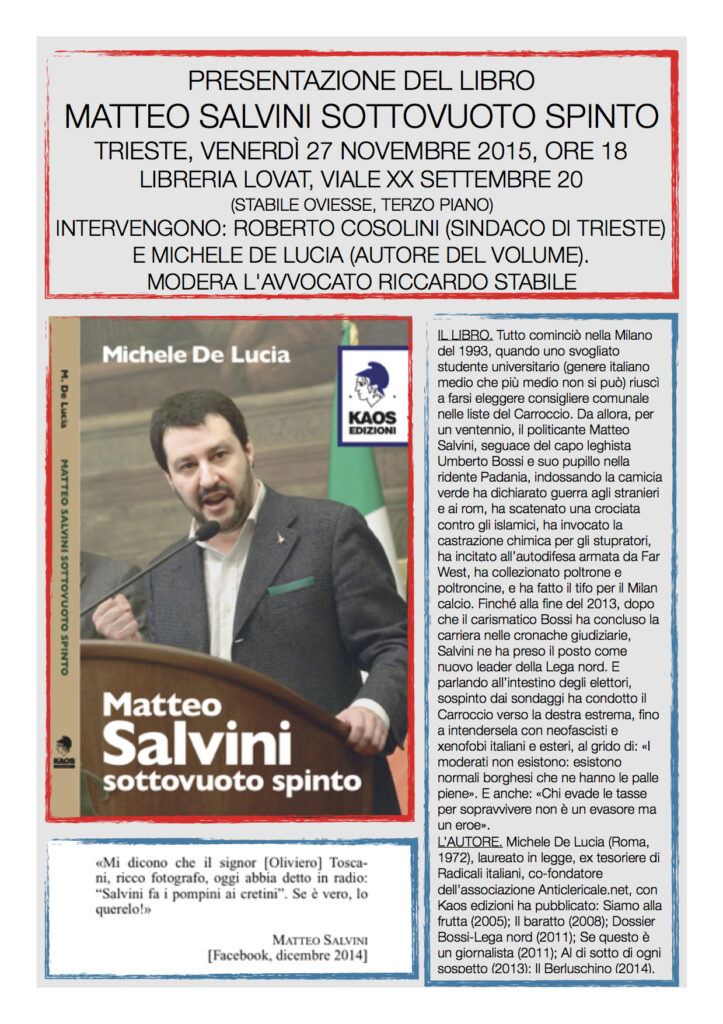 Volantino Trieste - Matteo Salvini sottovuoto spinto